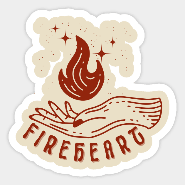 Fireheart Sticker by Fabled Threads